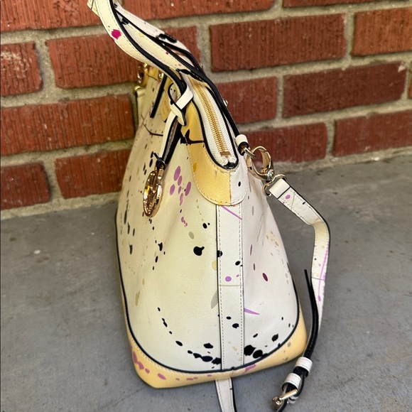 Henri Bendel RARE! Set! Splatter Paint Bag & Wallet - Picture 6 of 12